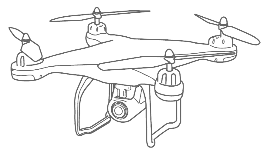ホバリングするドローン(装飾)
